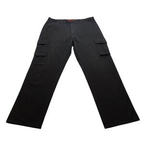 Old Skool Black Cargo Pants Men's 38x31 Straight Leg Workwear Casual Utility